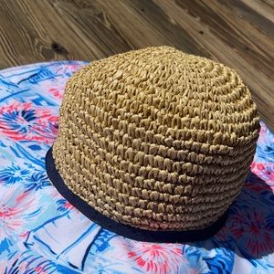 Lilly Pulitzer fabric and straw hat